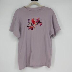 Nike The Nike Tee Embroidered Owl Flowers Moon Lavender Short Sleeve Shirt S